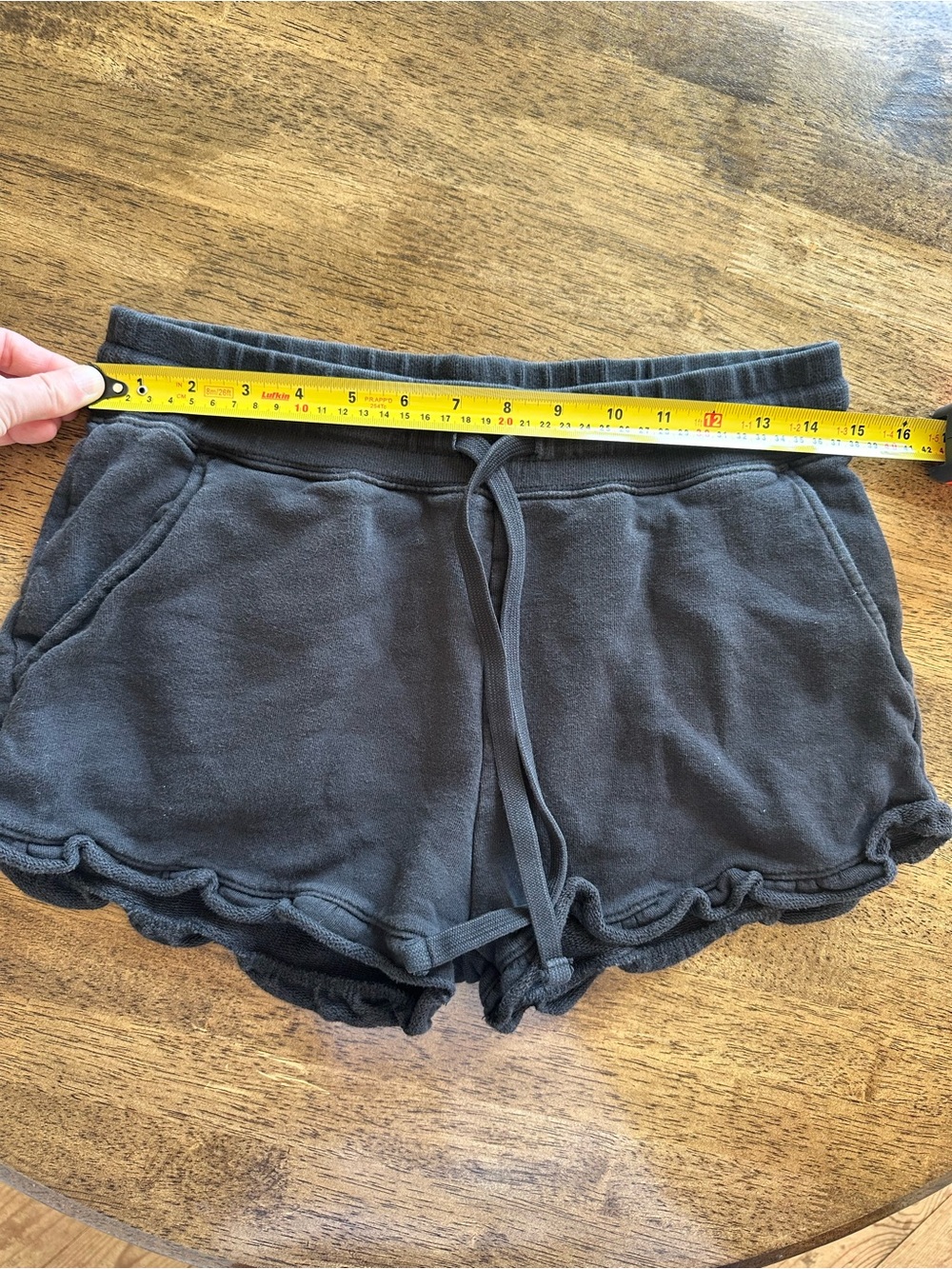 Rebecca Minkoff Black Ruffle Hem Casual Shorts - Picture 6 of 9